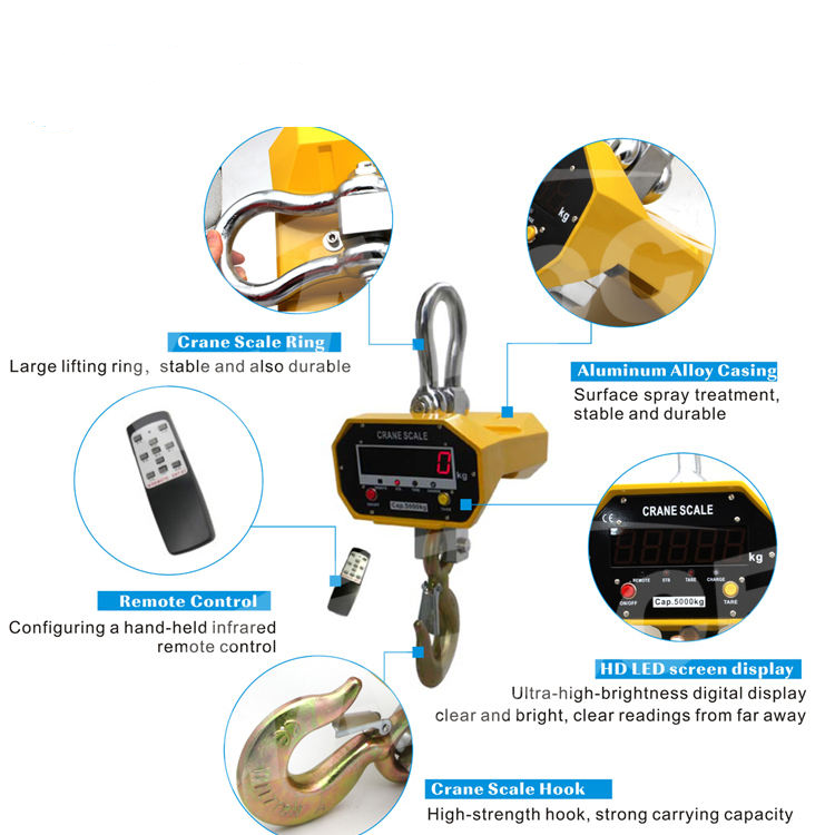 Model Crane Display Wireless Crane Scale with Heat-Proof LCD Display - Customizable OEM Support