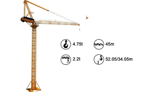 EL20/22 Chinese Manufactured Luffing Jib Tower Crane