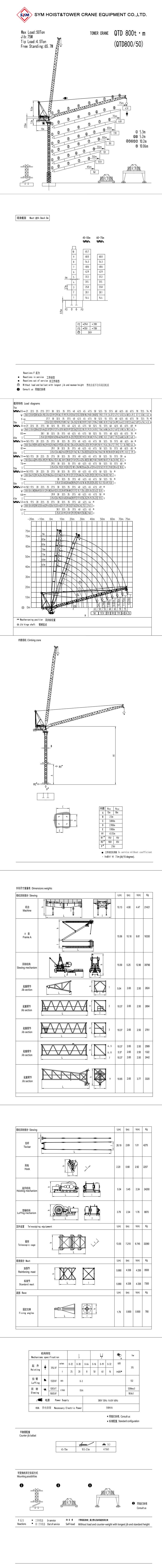 QTD800 Tower Crane