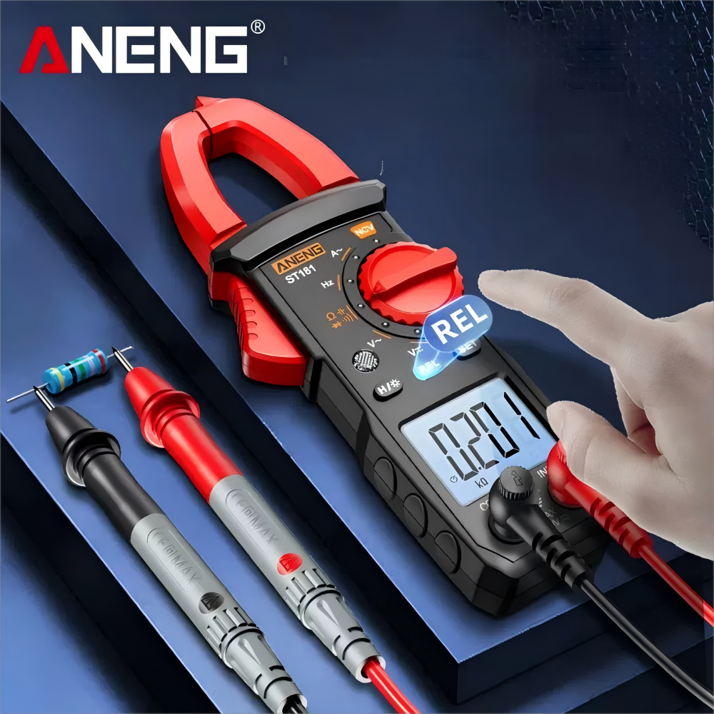 ANENG PN200 Digital Clamp Meter Multimeter Ammeter 4000 Counts DC/AC 600A Current Voltage Tester Car Hz Capacitance NCV Ohm Test