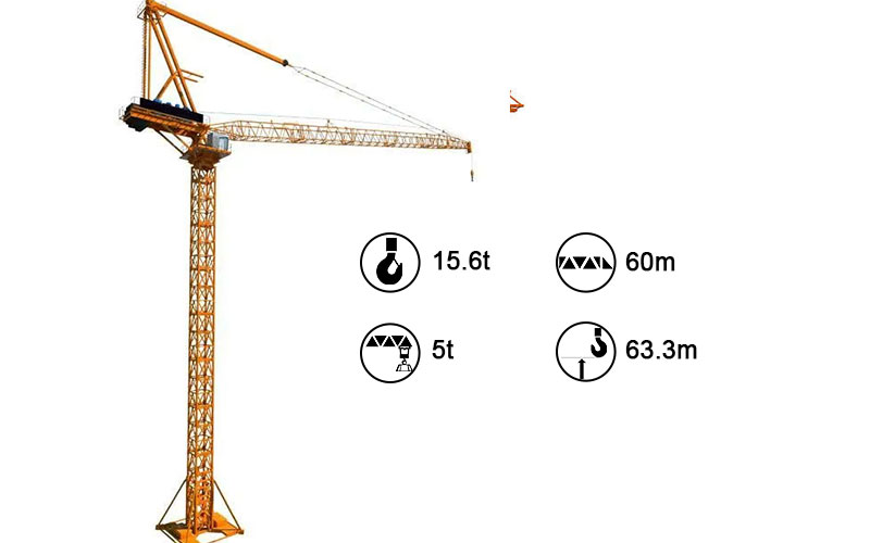 S480LH24 Chinese Manufactured Luffing Jib Tower Crane