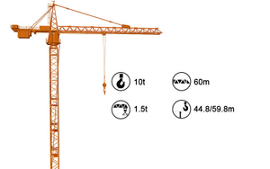 H25/15 Chinese Manufactured Hammerhead Tower Crane