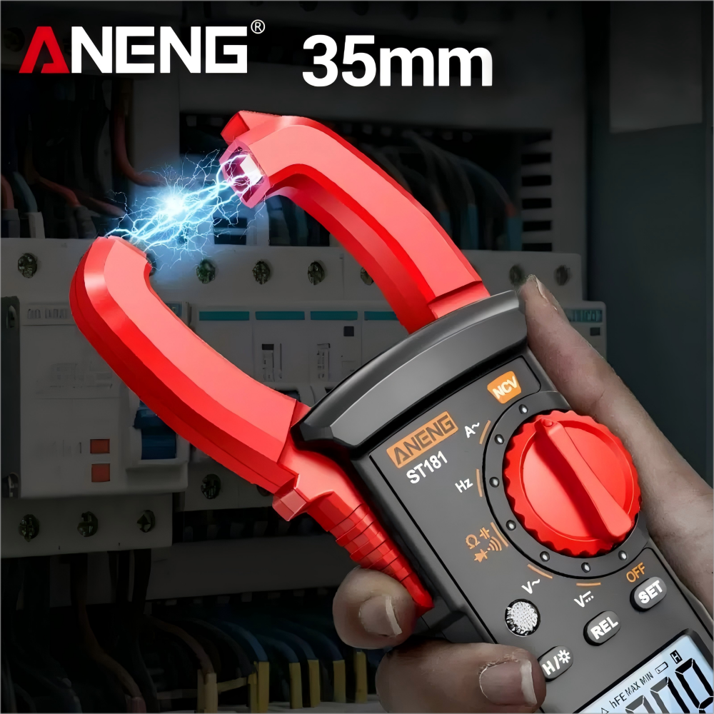 ANENG PN200 Digital Clamp Meter Multimeter Ammeter 4000 Counts DC/AC 600A Current Voltage Tester Car Hz Capacitance NCV Ohm Test