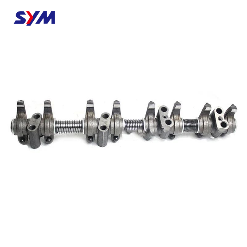 Detail of diesel engine rocker arm assembly