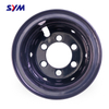 Front view of forklift double wheel rim