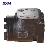 Side view of forklift steering component