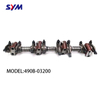 Front view of diesel engine valve rocker arm assembly