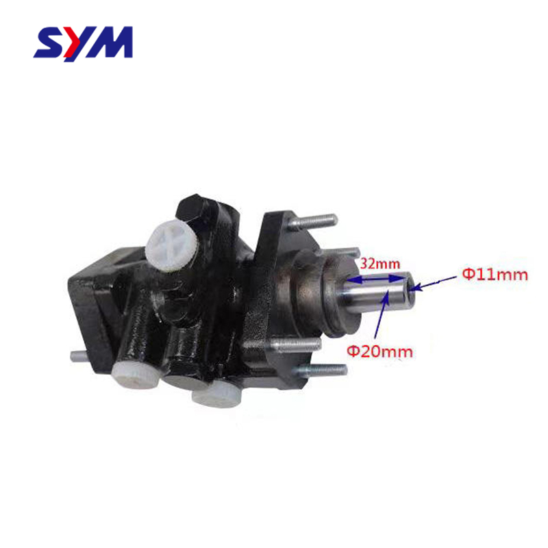Detail view of forklift brake valve