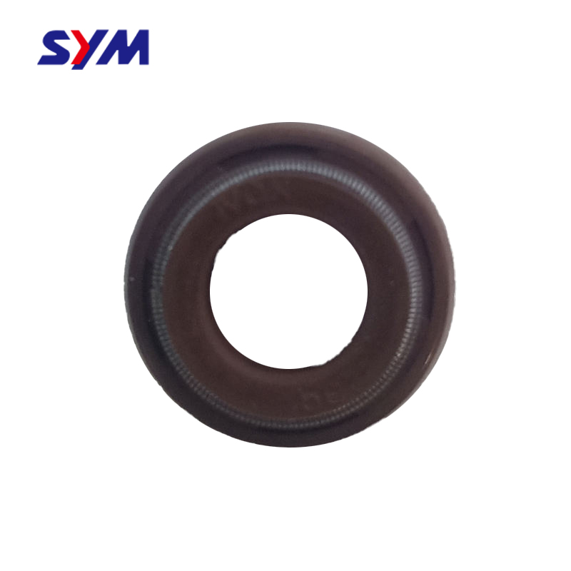 Detail view of forklift valve oil seal